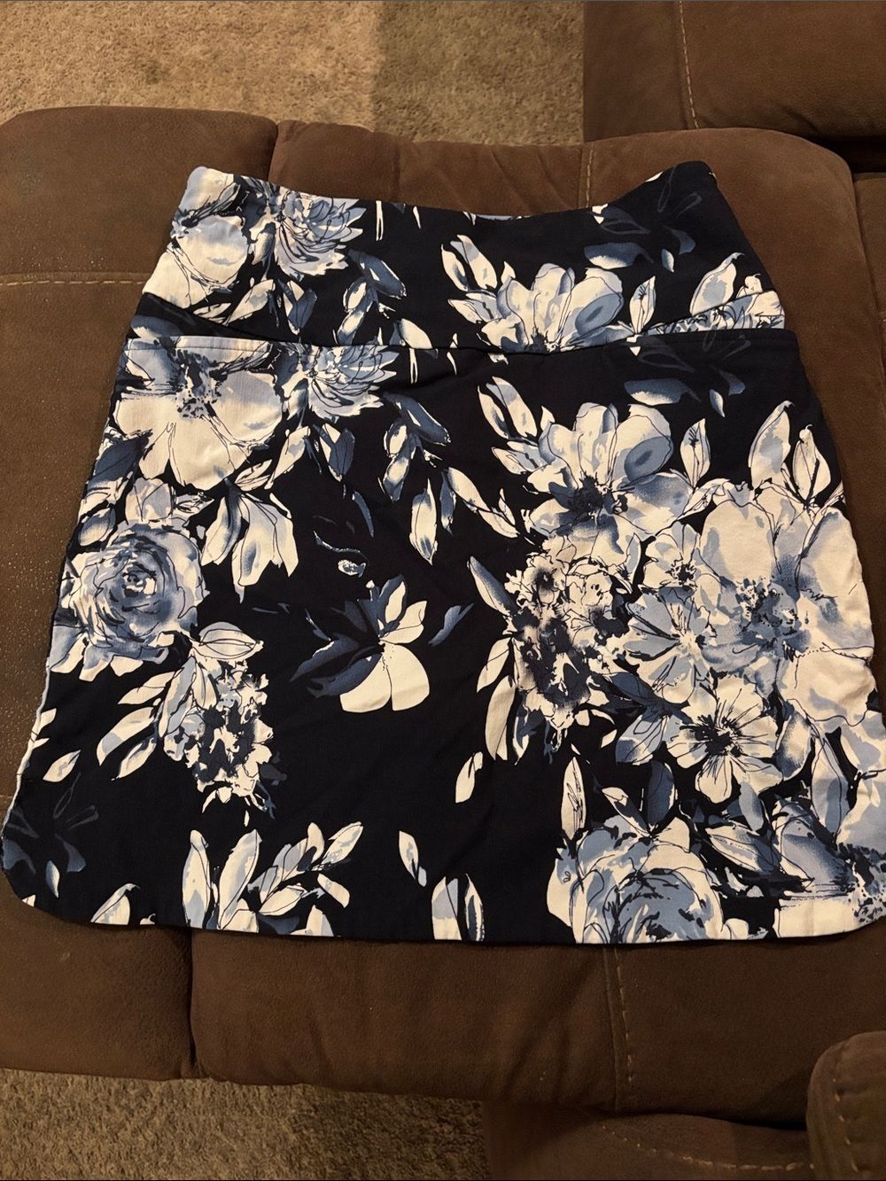 S.C. & CO. Floral Navy and White Skort S